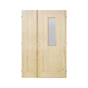 H dveře palubkové dvoukřídlé SLIM, sklo,125cm