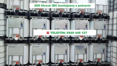Predám 600L IBC kontajnery z potravín