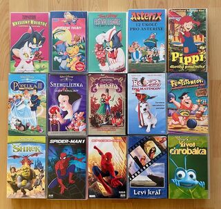 Detské rozprávky na VHS 15ks
