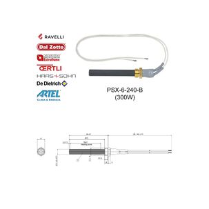 Zapaľovacia keramická špirála (žhavič) PSX-6-240-B 300W