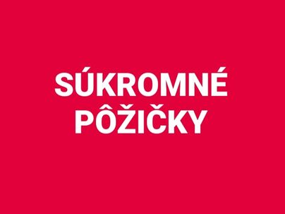 Súkromné pôžičky bez registrov