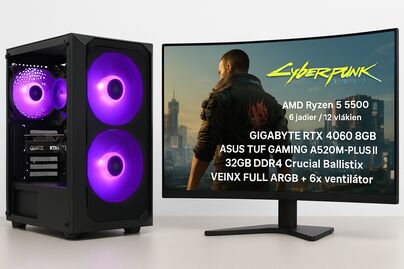 Herný PC /Ryzen5/RTX 4060/32GB RAM/NVMe/SSD