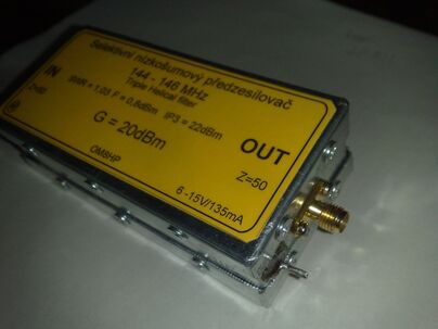 LNA - nízkošumový předzesilovač 145MHz