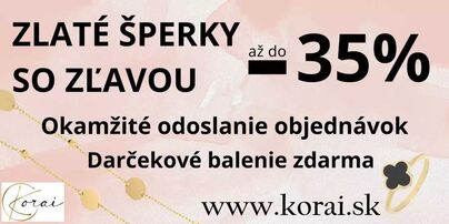 Veľké zľavy na zlaté šperky zo 14k zlata Korai
