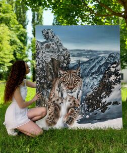 Obraz hyperrealistická akrylová maľba Tatranský tiger