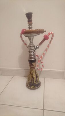 Vodná fajka: Červená, 40 cm vysoká