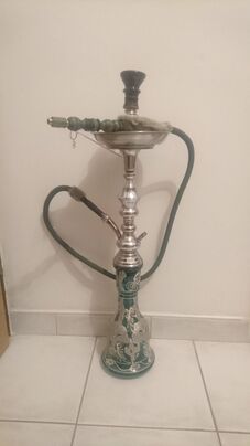 Vodná fajka: Tyrkysová, 62 cm vysoká