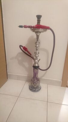 Vodná fajka: Fialová, 68 cm vysoká