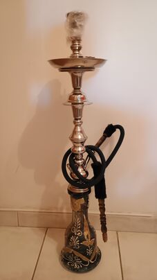 Vodná fajka: Fialovomodrá, 68 cm vysoká