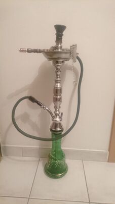 Vodná fajka: Zelená, 70 cm vysoká