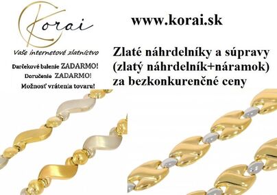 Zlaté náhrdelníky a súpravy (zlatý náhrdelník+zlatý náramok)