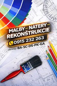 Ponúkam odborné maliarske a natieračské práce - byty a domy