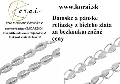 Krásne retiazky z bieleho zlata Korai