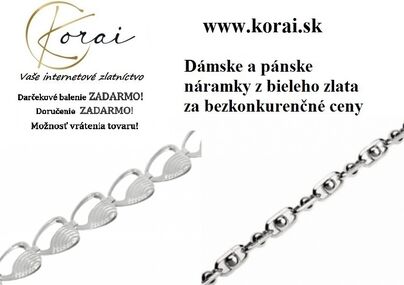 Krásne náramky z bieleho zlata Korai