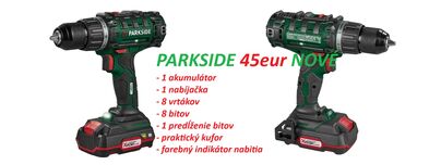 Aku vŕtací skrutkovač s príslušenstvom 45 Nm