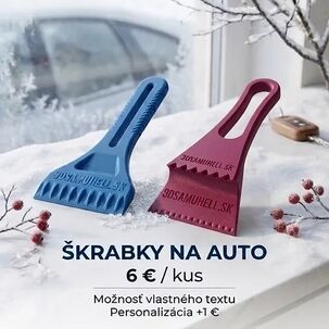 Škrabka na sklo do auta – ľubovoľná farba aj vlastný text
