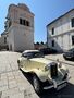 Veterán MG vyrobený 1952, na bielych ŠPZ