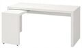 MALM písací stôl s výsuvným stolíkom