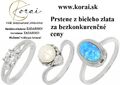 Prstene z bieleho zlata Korai