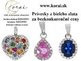 Prívesky z bieleho zlata Korai