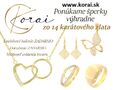 Diamantové zlaté šperky Korai