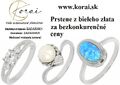Krásne prstene z bieleho zlata Korai